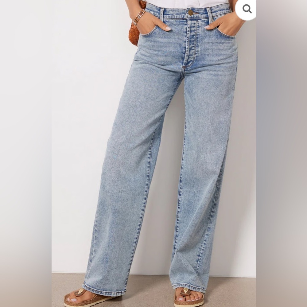 EUC Evereve Medium Wash EVER Trouser Relaxed Wide Leg Jeans